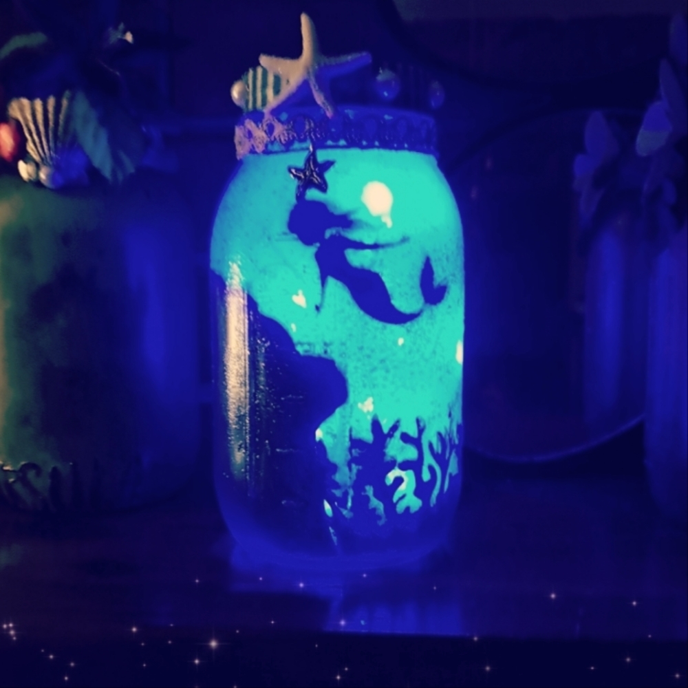 HANDMADE Enchantment Nite Lite Jars.